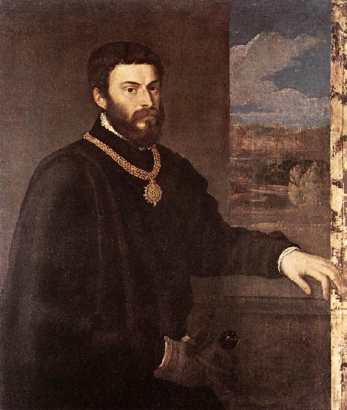 TIZIANO Vecellio Portrait of Count Antonio Porcia t oil painting image